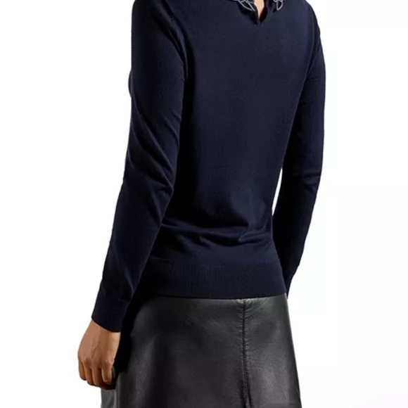 Ted Baker Azaleo Embellished Collar Sweater - EUC - Picture 3 of 6